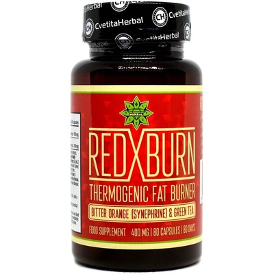 Cvetita Herbal Red X Burn, 400 mg, 80 капсули, Cvetita Herbal