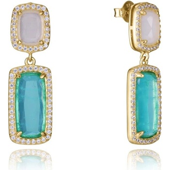 Viceroy Visiace pozlátené náušnice so zirkónmi a kryštálmi 2305E100-59