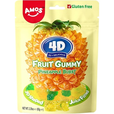 Amos Pineapple 4D Fruit Gummy 65 g