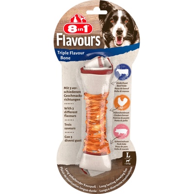 8in1 Triple Flavour žuvacia kosť L 85 g