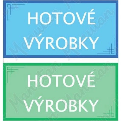 Hotové výrobky, samolepka 200 x 100 x 0,1 mm, modrá