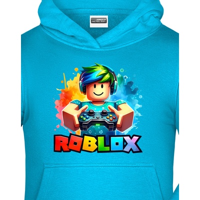 Dětská mikina Roblox 3 Světlá tyrkysová