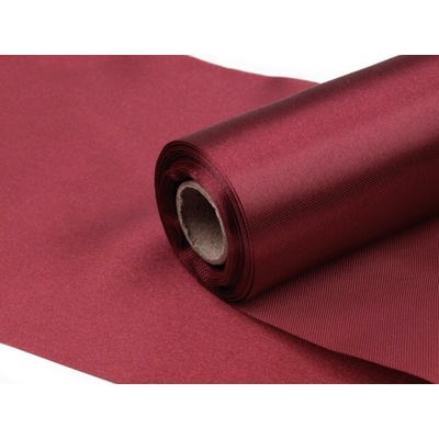 PartyDeco Satén 16 cm x 9 m burgundy - bordo úzká šerpa na slavnostní svatební stůl