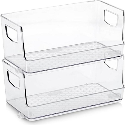 Zeller Present Stohovatelné úložné boxy s otevřenou přední hranou 2 ks 26 x 13 x 20