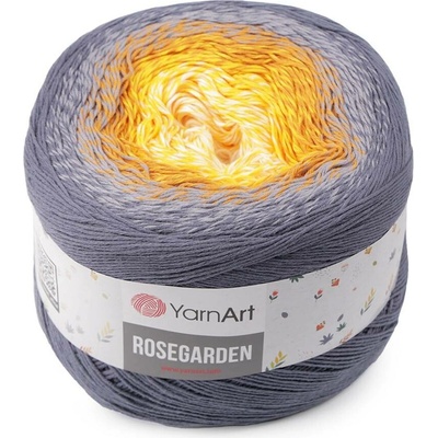 Bavlněná pletací příze Rosegarden 250 g Varianta: 10 (326) šedá žlutá, Balení: 1 ks