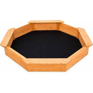 Ginger Home Детски дървен пясъчник Ginger Home - 8-странен модел, С 4 седалки (WSB-1345)