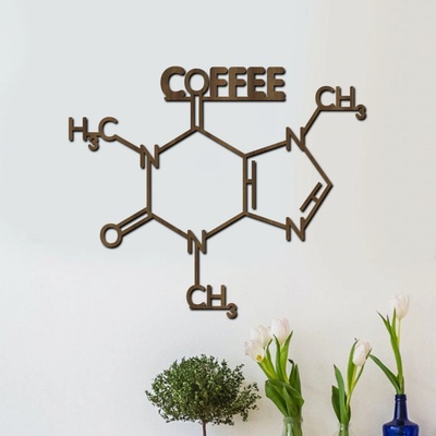 dřevo života Dřevěný obraz COFFEE FORMULA Rozměry (cm): 60x50, Zvolte barvu dekoru: Ořech