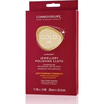 Connoisseurs Кърпа за Почистване на Златни Бижута Connoisseurs Gold Jewellery Cleaning Cloth Ultrasoft Polishing Cloths to Clean, Buff & Restore Shine CONN738