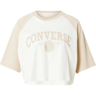 Converse Тениска 'chuck' бежово, бяло, размер m