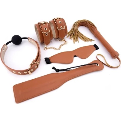 Dream Toys BDSM комплект от 5 части Blaze Elite кафяв