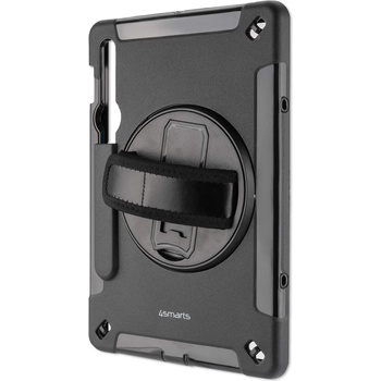 4smarts Rugged Tablet Case Grip - удароустойчив калъф с лента за врата за Samsung Galaxy Tab S7 (черен)