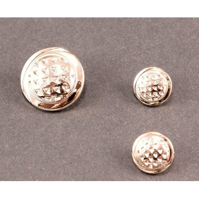 Pokovovaný filigránsky gombík so spodným prišitím - zlatá - priemer 1,5 cm
