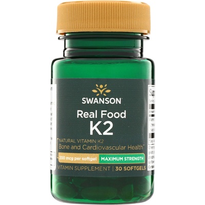 Swanson Vitamín K2 MK7 200 mcg 30 kapslí