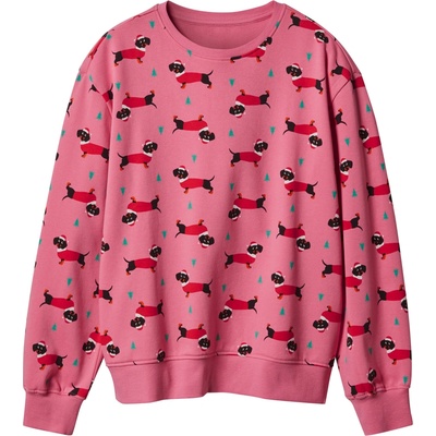 esmara dámská vánoční mikina růžová