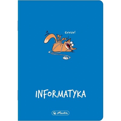 HERLITZ Zošit A5 60l kockovaný informatika predmetový obal z PP fólie