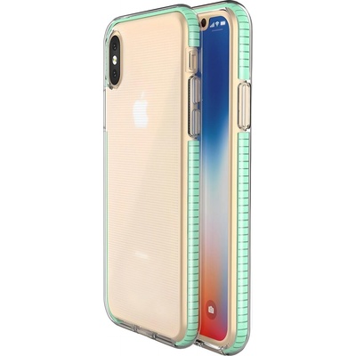 Apple Pокривало Spring clear TPU за Apple iPhone XS/iPhone X - Светлозелен KP8666