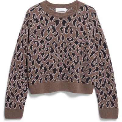 ARMEDANGELS Дамски пуловер ARMEDANGELS Women's Diliriaa Leopaa Jumper - Walnut Cream - размер XL (117-3482-0215)