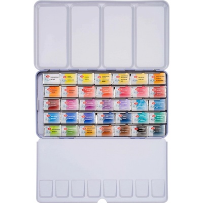 Nevskaya Palitra Akvarelové barvy White Night 35 ks plechová kazeta