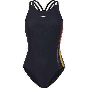 Slazenger Дамски бански костюм Slazenger String-Back Suit Womens - Black Print