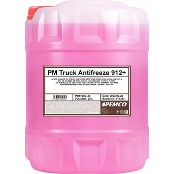 Image 1 of PEMCO Антифриз Truck червен концентрат G12+ LONGLIFE (-76C) 20л (PEMCO Truck Antifreeze 912+ 20L)