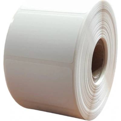 Plastová Etiketa 50 mm x 32 mm, Polyetylén, Biela, Dutinka 25 mm, 1000 ks/kotúč, Permanentné lepidlo, Priemer kotúča 88 mm