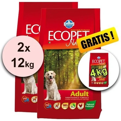 Ecopet dog Adult Medium 2 x 12 kg