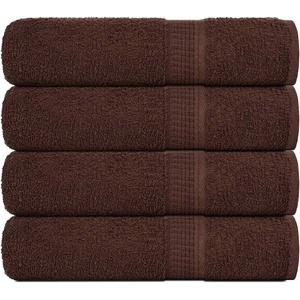 vidaXL Кърпи за баня FROGN 4 бр. Кафяви 100x150 см 360 г/м2 (136765)
