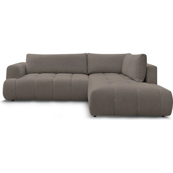 Bobochic Кафяво-сив сгъваем/с място за съхранение ъглов диван (десен ъгъл/L форма) Fuji - Bobochic Paris (106551)