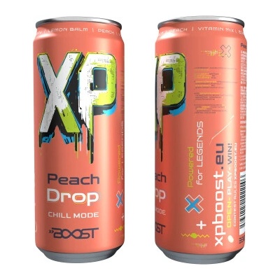 XP BOOST drink dětský bylinný nápoj Peach drop 330 ml