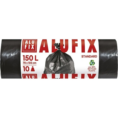 Alufix Vrecia na odpadky LDPE 150 l 40 µm 10 ks čierne