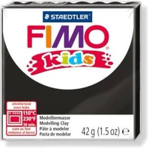 FIMO Глина, 42 g, горима, FIMO "Kids", черна 8030-9 (8030-9)