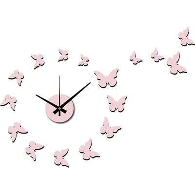 Karlsson Стенен часовник Butterfly 35 см светлорозов (KA6000LP)