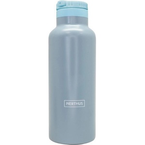 Nerthus 500 мл сив спортен термос със сламка Nerthus