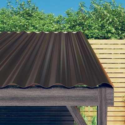 VidaXL 100 x 36 cm práškově lakovaná ocel hnědé 12 ks