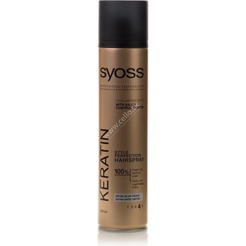Syoss Keratin Hairspray extra silný lak pre pružnú fixáciu a lesk vlasov 300 ml