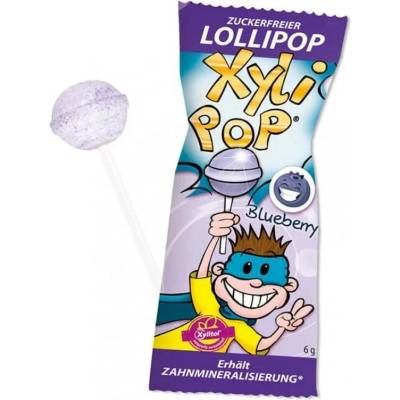 Miradent Lízátko XyliPop borůvka 6 g