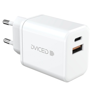 Dviced Wall charger 35W GaN 1 USB-A, 1 USB-C EU - White (DV221006) - istyle