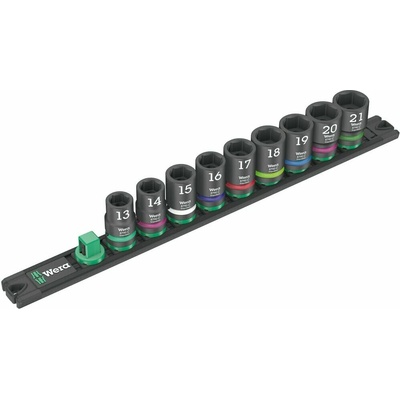 WERA Sada nástrčných kľúčov Impaktor 1/2" na magnetickej lište, 9 dielna