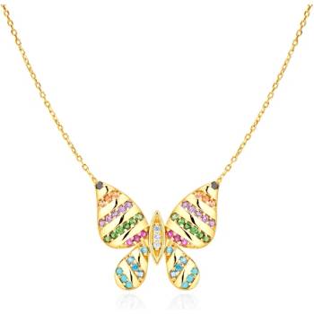 SAVICKI Колие с пеперуди savicki: злато. диаманти. черни диаманти. розови сапфири