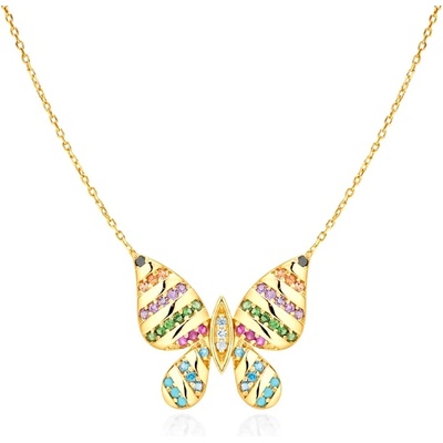 SAVICKI Колие с пеперуди savicki: злато. диаманти. черни диаманти. розови сапфири