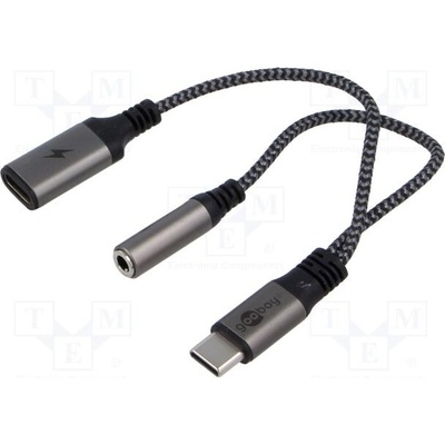 Goobay 74524 Jack 3,5mm 3pin zásuvka,USB C zásuvka,USB C vidlice