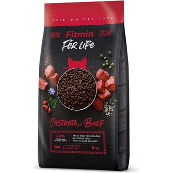 Fitmin For Life Castrate Beef pro kastrované kočky 8 kg