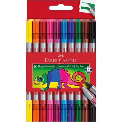 Faber-Castell Флумастери, двойни, 10 цвята (O1010180175)