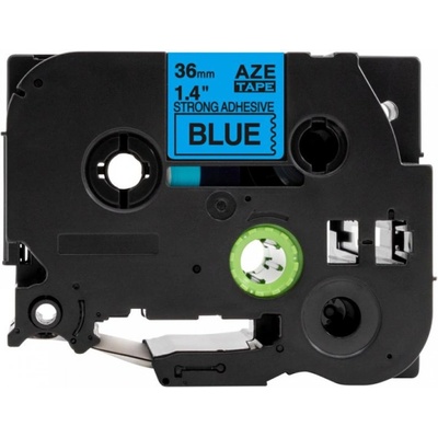 Compatible Съвместима лента с Brother TZ-S561 / TZe-S561, 36mm x 8m, екстра лепило черен печат / син фон (TZe-S561)