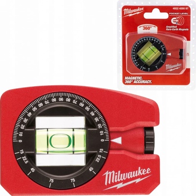 MILWAUKEE 4932459597 kapesní magnetická vodováha, 360°nastavitelný systém libely