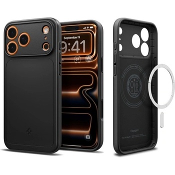 Spigen Тънък матиран кейс Spigen Thin Fit MagSafe за iPhone 17 Pro, ACS10339, Black