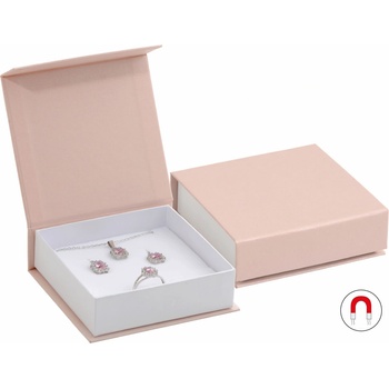 JK Box Púdrovo ružová darčeková krabička na súpravu šperkov VG-5/A5/A1