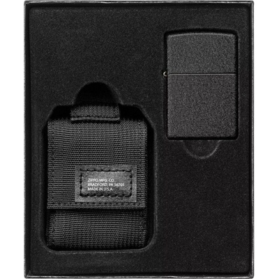 Zippo Sada taktické pouzdro + 26075 Black Crackle