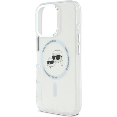 CG Mobile iPhone 16 Pro Max KARL LAGERFELD IML K&CH HEADS METAL FRAME MAGSAFE силиконов протектор за телефон, устойчив на удар, MagSafe, TRANSFER KLHMP16XHLSKCH (KLHMP16XHLSKCH)