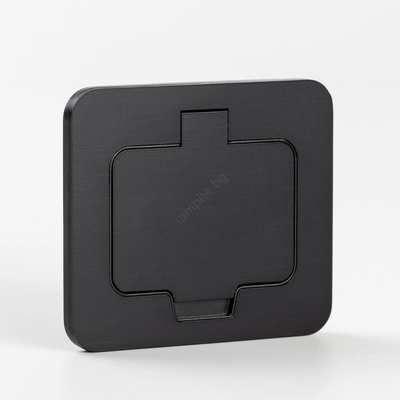 Solight 5B322B - Екстериорен вграден под контакт IP55 черен правоъгълен (SL1598)